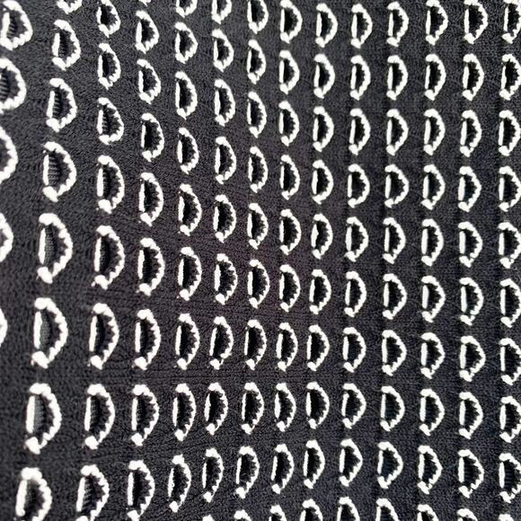 Ann Taylor Embroidered Peplum Knit Sleeveless Sweater Tank Top Black White XS - Picture 9 of 16